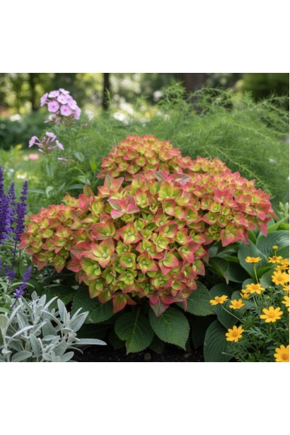 Hydrangea Rembrandt® Rosso Glory в саду